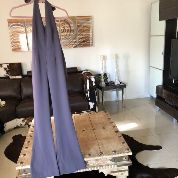 Guess by Marciano Gray Halter Jumpsuit - Picture 2 of 8